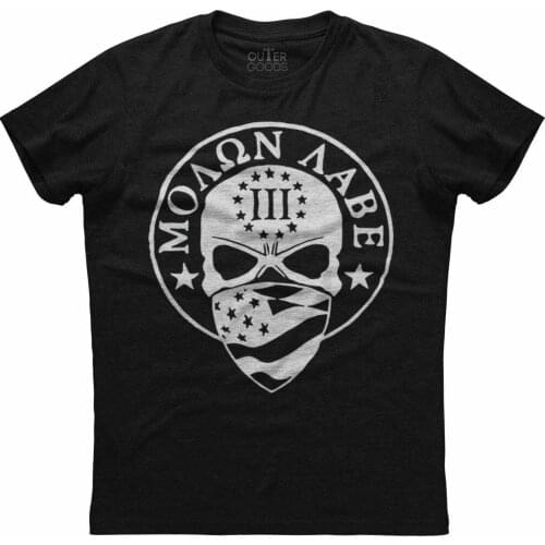 Molon Labe, Fearless USA Patriotic T-Shirt. Summer Cotton O-Neck Short Sleeve Mens T Shirt New S-3XL