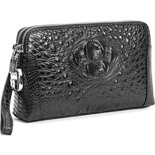 Yuanlai new Female bag trend crocodile Double zipper Hand bag female hand bags large capacity women cltuch bag