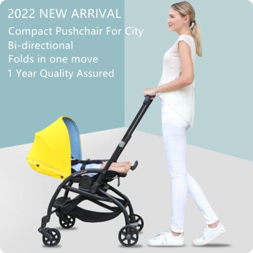 Upgrade Lightweight Baby Stroller For Travel Foldable Baby Pushchair Newborn Can Sit Lie Down Backrest Adjustable Mechanically