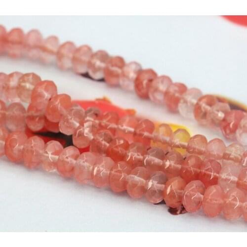 Faceted Pink watermelon tourmaline Abacus shaped 5x8mm loose beads 15inches DIY hot women jewelry making wholesale and retail