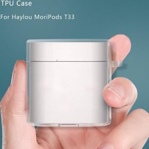 Clear Soft Silicone Crystal TPU Case For Haylou MoriPods T33 Cover Charging Box Bags No Watermarks