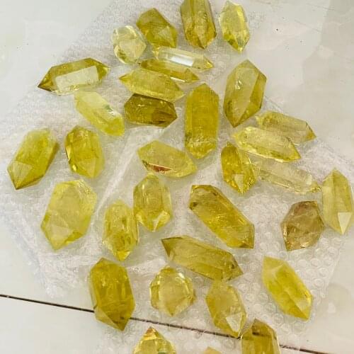 Rainbow!!!!Natural Citrine Quartz Crystal WAND POINT HEALING