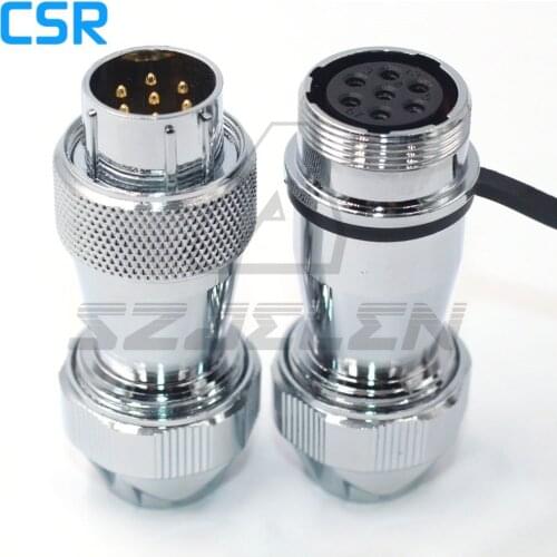 WF20 series Metal circular waterproof connector, docking connector cable 7pin male and female connectors