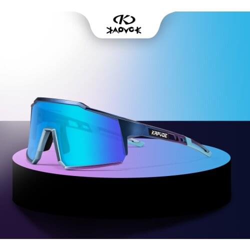 Kapvoe Unglasses for Men Road Cycling Sunglasses Mountain Photochromic Glasses Women Bicycle Riding Competition Goggles 1lens