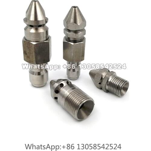 3/8" Male Thread Pipe Cleaning Nozzle, Sewer Flushing Washing Nozzle, Sewer Jetter Nozzle, High Pressure Drain Nozzle