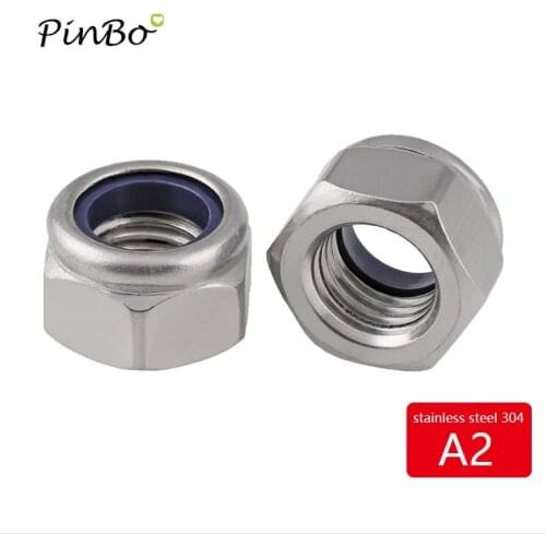 100Pcs A2 Stainless Steel M3 Nyloc Nuts To Fit Metric Screws & Bolts -Nylon Insert Locking