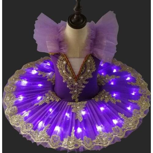 2020 New Songyuexia Disfraz profesional de tutú de Ballet El lago de los cisnes con luz Led bailarina, Ballet, escenario, fiesta