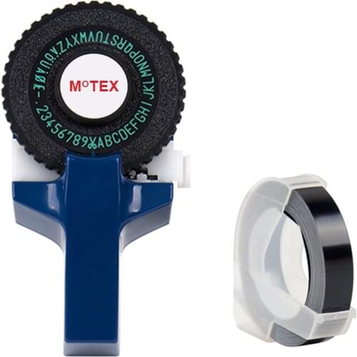 3D Embossing Manual Label Printer e101 motex with 1 tapes plastic lettering label maker suit for 3D embossing 9mm label tapes