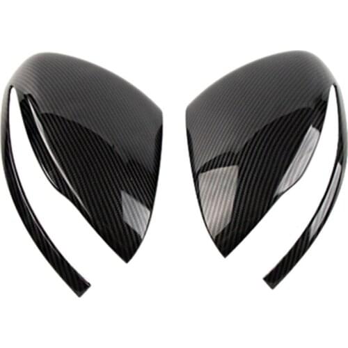 Car ABS Carbon Fiber Rearview Mirror Cover Back View Cap for Mercedes Benz GLE 2020