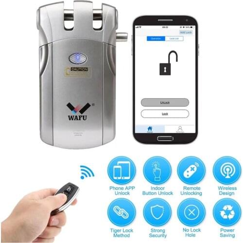 WAFU 019B Home smart electronic lock Mobile APP unlock Indoor installation wireless remote control Lockless anti-theft lock