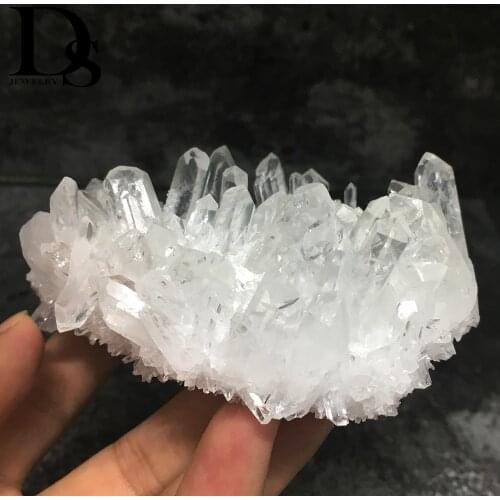 DS 300-350g Natural Clear Quartz Crystal Cluster Nunatak Specimen White Crystal Druzy Geode Healing Stone Home Decoration