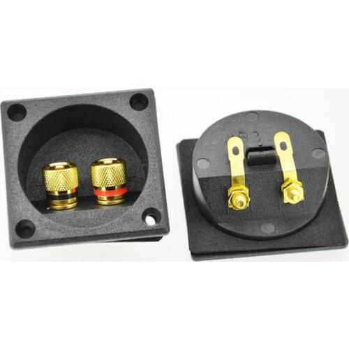 2 Way Speaker Box Terminal Binding Post Cup DIY Home Car Stereo Screw Cup Connectors Subwoofer Plugs