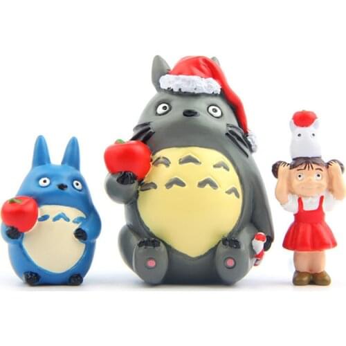 Koteta Japan Anime Model Figurine Action Mi Vecino Totoro Mini Resin Movie Figure Kids Gift Toy Christmas Decoration For Home