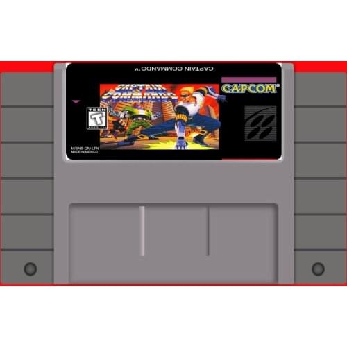 Captain Commando 16 bit Big Gray Game Card For USA NTSC Game Player