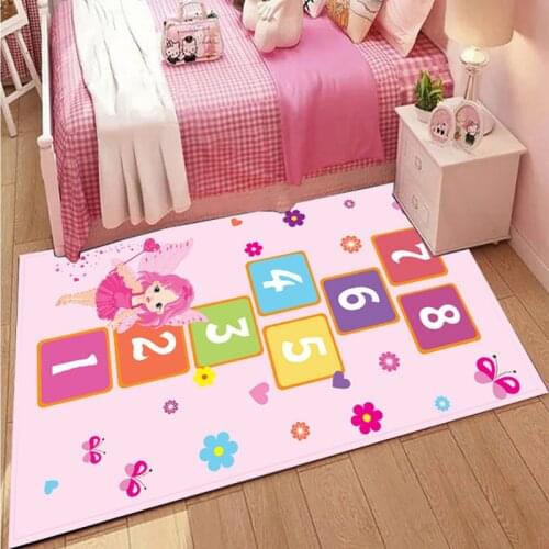 Hopscotch Carpet Hallway Doormat Kids Bedroom Bathroom Rug Creative Hopscotch For Living Room Area Rug Thickness Decoration Kid