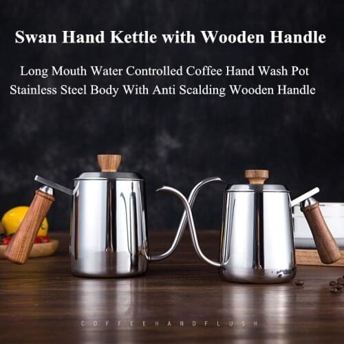 350ml/600ml Coffee Tea Pot 304 Stainless Steel Long Narrow Gooseneck Spout Kettle Hand Drip Kettle Pour Over Coffee pot With lid