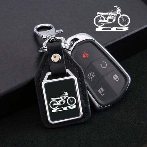 Creative mirror engraving leather metal keychain for Honda CB CB650 CB500 CB500x CB650r CB500F CB1000R motorcycle Accessories