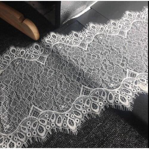 3 meters Eyelash Lace Trims White Black Dress Sewing Lace Fabrics Underwear Clothing Lingerie Lace Materials Handmade DIY Crafts