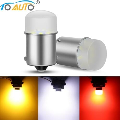 2pcs 1156 P21W BA15S 1157 BAY15D P21/5W LED Brake Stop Lamps Super Bright 3014 Chips License Plate Light 9SMD DC12V 6000K