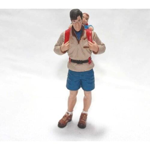 Pvc figure model childrens toys father with baby