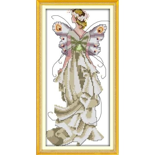 The spirit of flowers (3) cross stitch kits people fairy Aida count 14ct 11ct printed embroidery DIY handmade needlework supply