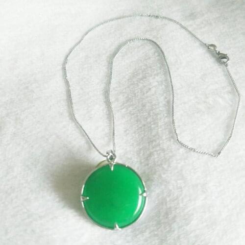 Natural Malay Jade Peace—buckle 925 Silvery Dragon Jade Pendant Jewelry Lucky Auspiciou Safety Amulet Jade Pendants Fine Jewelry