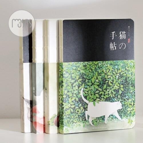 New Blank Sketchbook Diary Drawing Painting 80 Sheets Cute Cat Notebook Paper Sketch Book Stationery School Office