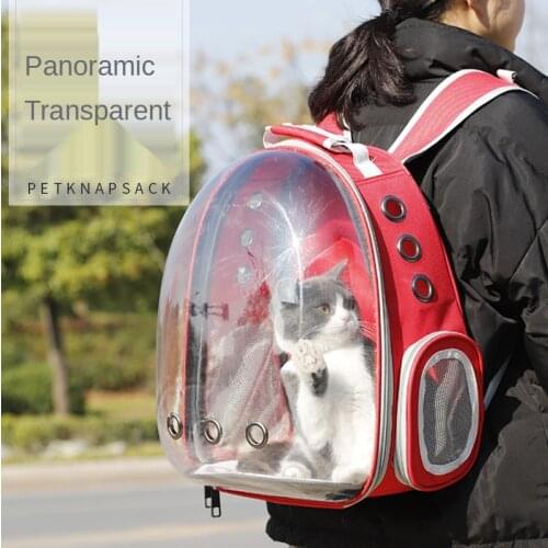 Panoramic Transparent Space Cat Bag Cat and Dog Space Bag Backpack Pet Bag Cat Backpack Carrier Large Space Backpack Cat