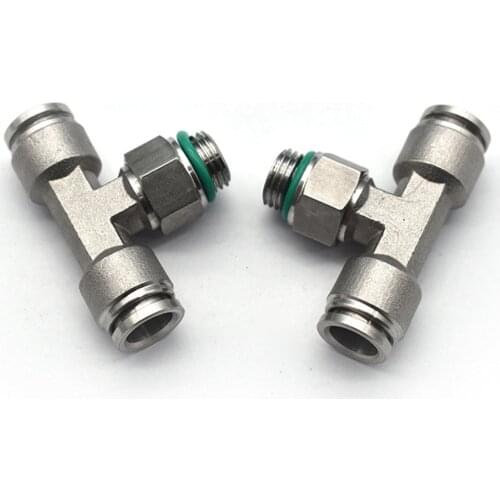 304 stainless steel G thread PB-G pneumatic connector trachea hose quick connector external thread PT1/8 1/4 3/8 1/2 BSP metal