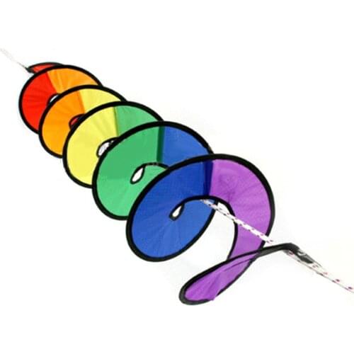 Rainbow Spiral Wind Spinner Camping Tent Foldable Rainbow Wind Spinner Home Garden Decorations