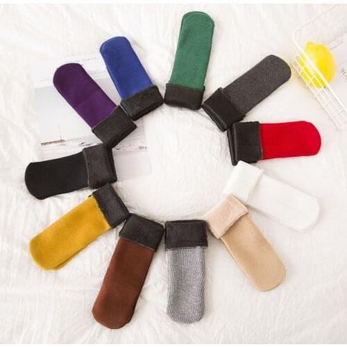 Clearance!!Thicken Thermal Cashmere Wool Floor Socks Children Snow Boots Socks Casual Random Color Cotton Kids Winter Warm Socks