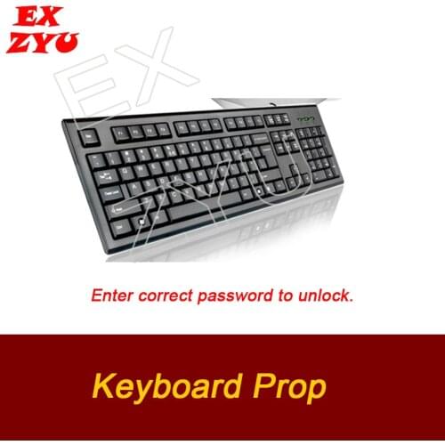 EXZYU Keyboard Prop real life enter correct password to escape chamber game room any key can be codes