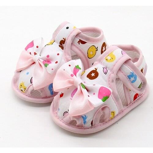 Flower Kids Sandals For Girls Summer Princess Shoes Baby Toddler Children Soft Cotton Fabric Sandal Girl Shoes Size 11-13