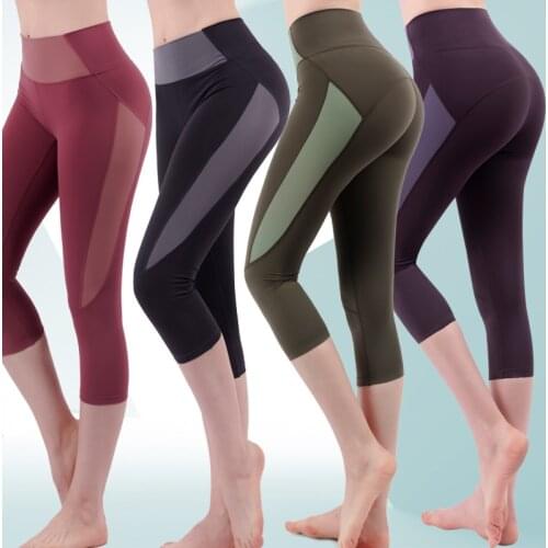 Yoga pants leggings sport women fitness capris leggings women sports pants for women running pants gym yoga leggings 3/4 capris