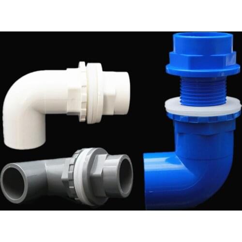 I.D 20/25/32mm L Type PVC Pipe Connectors Thicken Fish Tank Drain Pipe Joints Garden Irrigation Water Supply Tube Drainage Parts