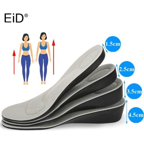 EiD Invisible Height Increase Insole for men women 1.5cm-4.5cm grow taller increase height Shoe Pad heel lift taller Foot Pad