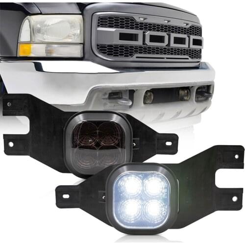 2x Smoke Lens LED Fog Light For Ford F250 F350 F450 F550 Excursion 2001-2004 Super Duty Led Driving Lamp