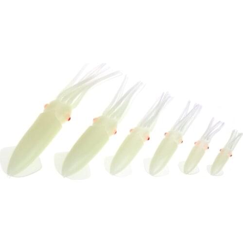 Glow Soft Fishing Lure Squid Octopus Skirts Lure Tackle Fluke Jigs Luminous Bait