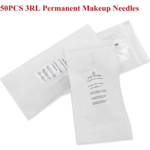 600D-G 3RL Tattoo Needles Tattoo Permanent Makeup Needles Sterilized Eyebrown Lips Tattoo Machine Pen Tattoo Needles 50pcs /lot