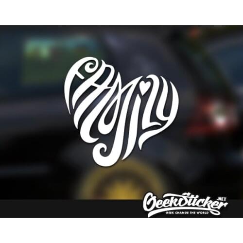 Cartoon Heart Family Waterproof Reflective Universal Body Sticker Vinyl Warning Motorcycle Creativity Car Styling