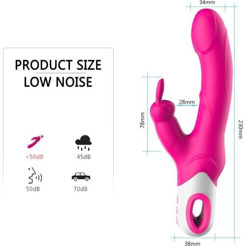 Rabbit G Spot Vibrator Clitoris Stimulator Vaginal Vibrating Dildos For Women USB Rechargeable Sex Toys for Woman Present Gift