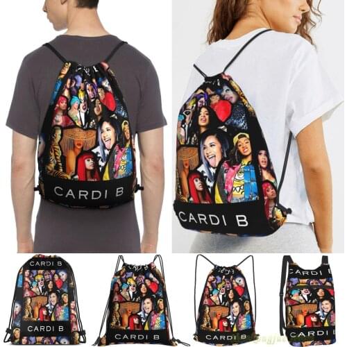 Men Waterproof Purpose Drawstring Backpack Bags Cardi B Women Outdoor Travel Backpacks Gym Bags Training Swimming Fitness Bag