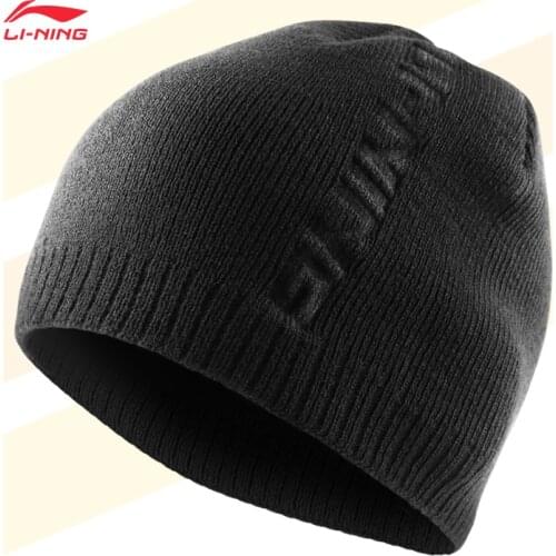 Li Ning Knitted Hat Mens and Womens Winter New Fashion Series Anti-Static Sports Cap Woolen Cap Tide hat&neck scarfs for men