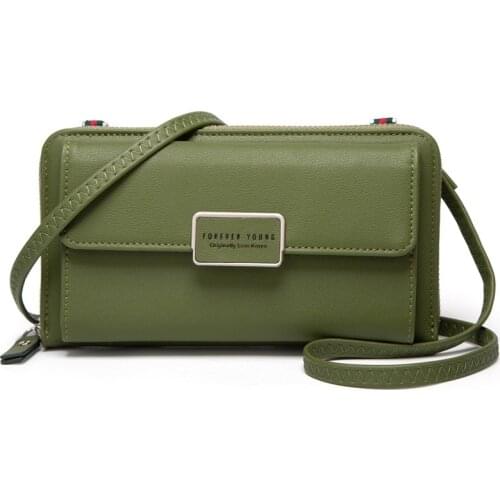 Womens Leather Mini Phone Wallet Single Shoulder Bag Purse Small Handbag with Strap