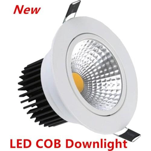 10pcs/lot Dimmable Led downlight light COB Ceiling Spot Light 5W 7W 9W 12W 85-265V ceiling recessed Lights Indoor Lighting