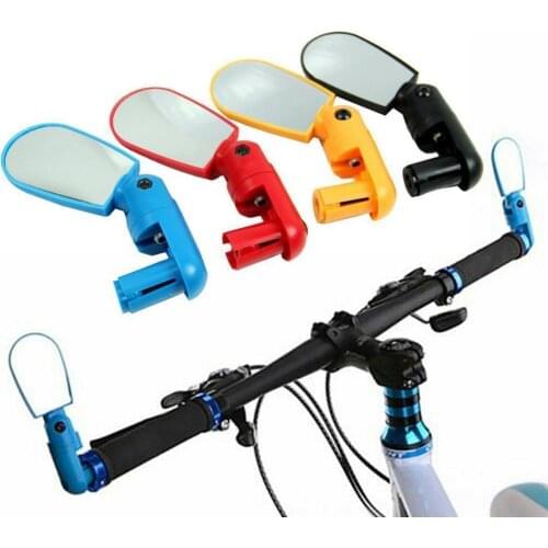 2Pcs Adjustable Mountain Bike Bicycle Cycling Handlebar End Rearview Mirror Flexible Rearview Mirrors