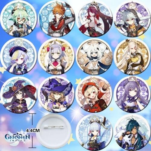 20pcs Genshin Impact Hutao Ganyu Bedge Collect Figure Badge Button Brooch Pin Souvenir Anime Cosplay Gift 8735