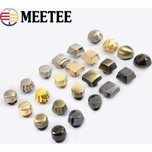 20pcs Rivets Nails For Bag Hardware Handbag Decorative Studs Button Nail Metal Buckles Clasp Snap Hook DIY Leather Craft