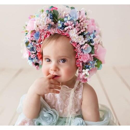2021 Infant Headdress Floral Decoration Photography Props Eco-friendly Baby Girls Flowers Headwear for Birthday Party