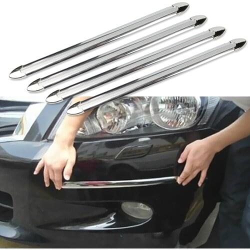 4pcs/set Car Anti-collision Strip Bumper Protector Car Crash Bar Anti-rub Bar Retail Bumper Crash Car Front Bumper Protection
